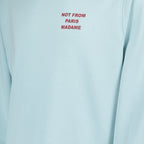 Sudadera con Slogan Azul Claro