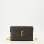 Image of Monogram Crossbody Bag Brown by Saint Laurent for Women - Season Spring-Summer 2026 - Front View