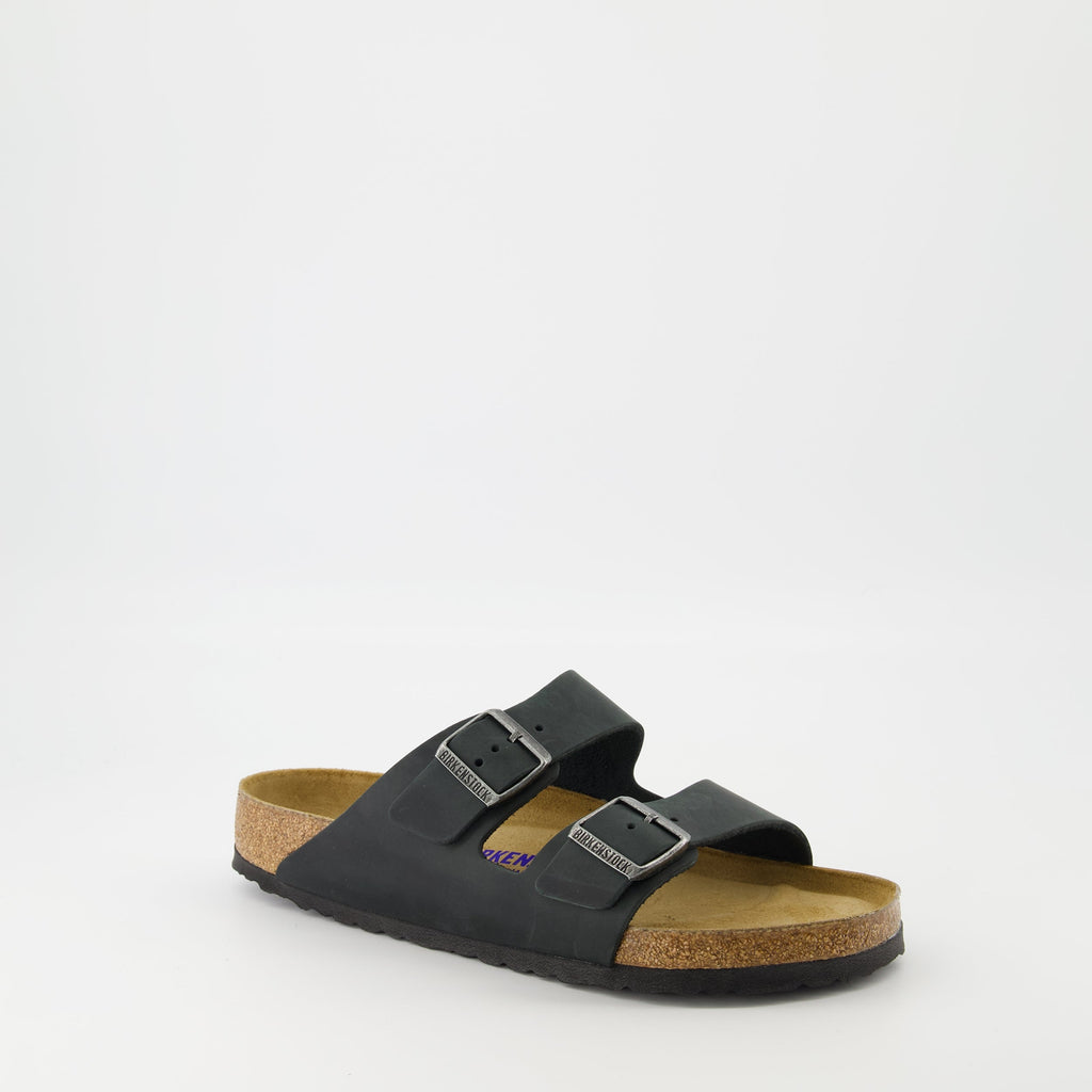 Birkenstock sandals, Arizona black sandals, anatomical footbed, leather sandals, comfortable footwear
