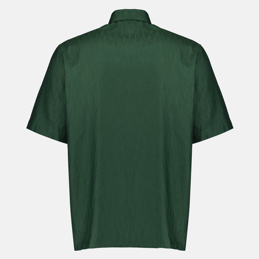 Chemise en Soie Verte Oblique