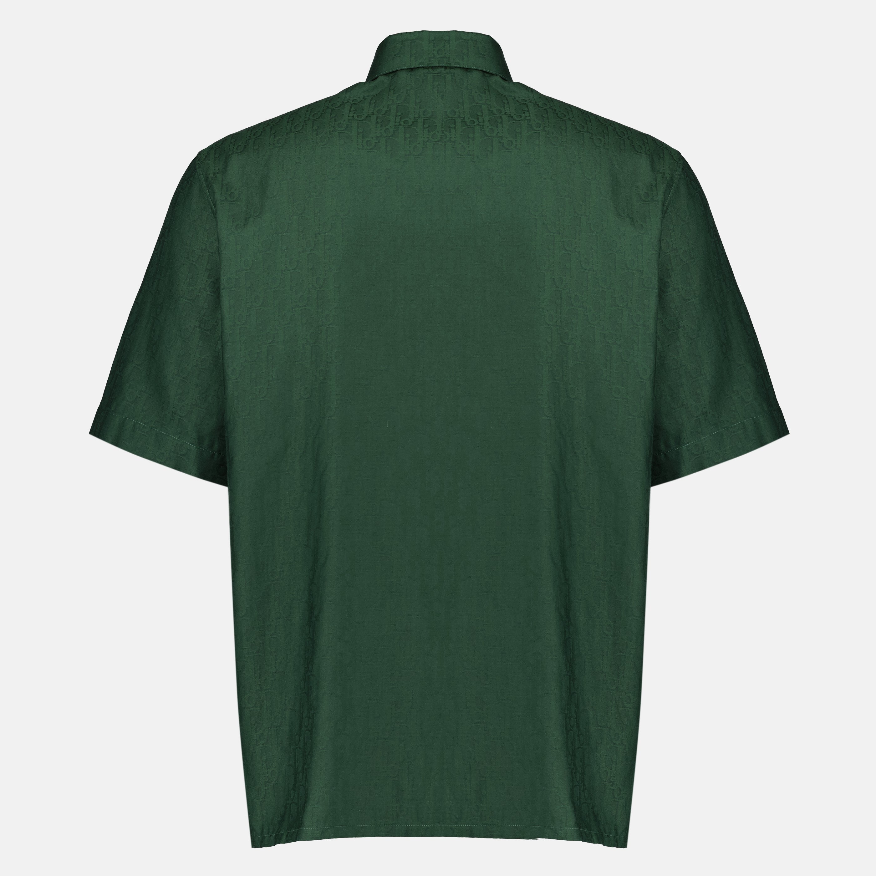 Chemise en Soie Verte Oblique