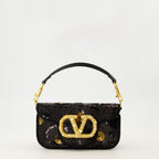 Image of Black Sequin Bag by Valentino Garavani for Women - Season Autumn-Winter 2025 - Front View