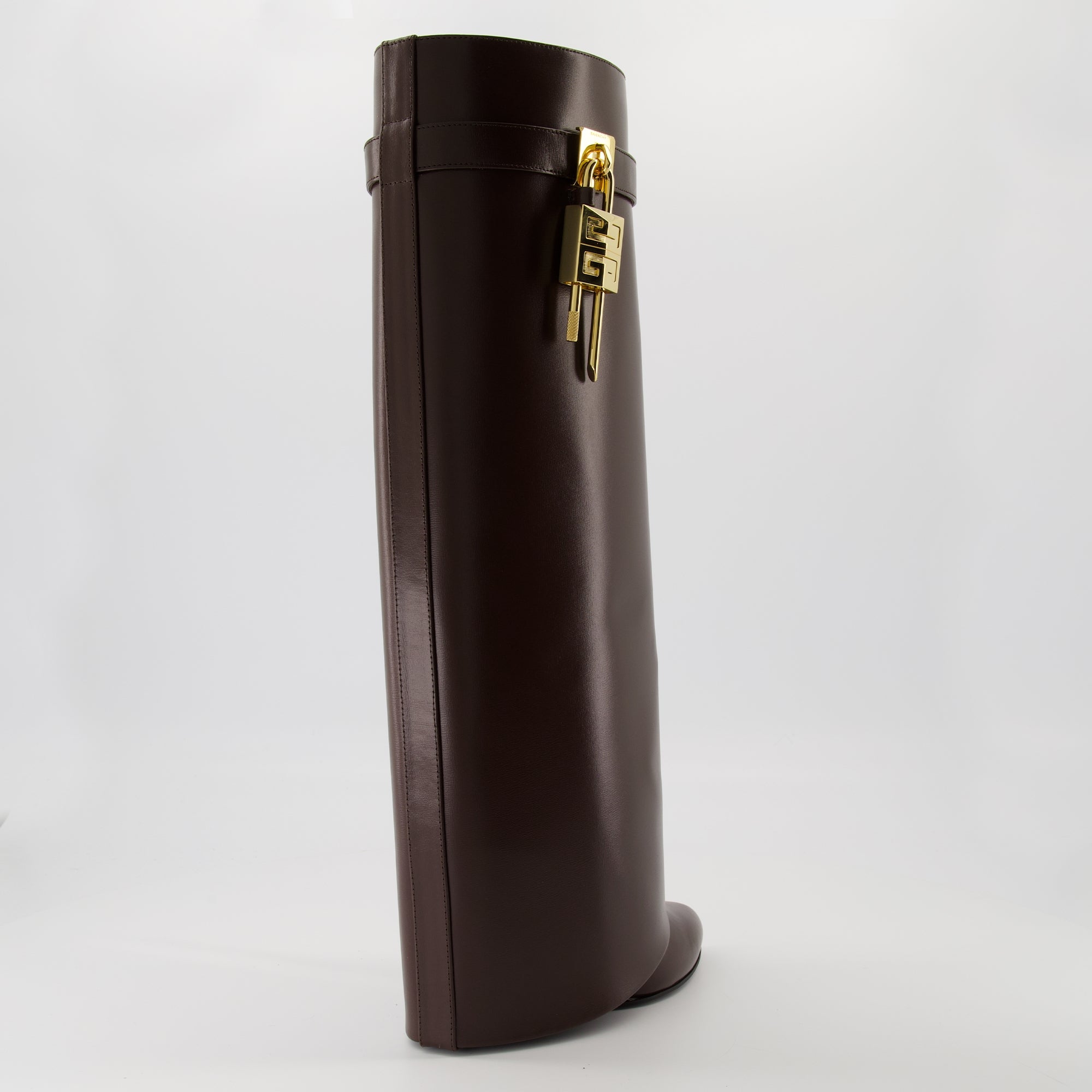 Givenchy, Shark Lock boots, brown leather boots, luxury footwear, designer boots