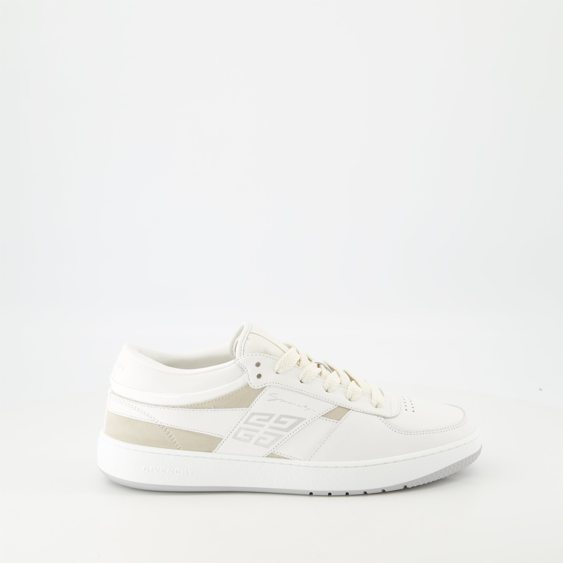 Givenchy G Move, Leather trainers, White and beige sneakers, Spring-Summer 2025, Modern footwear