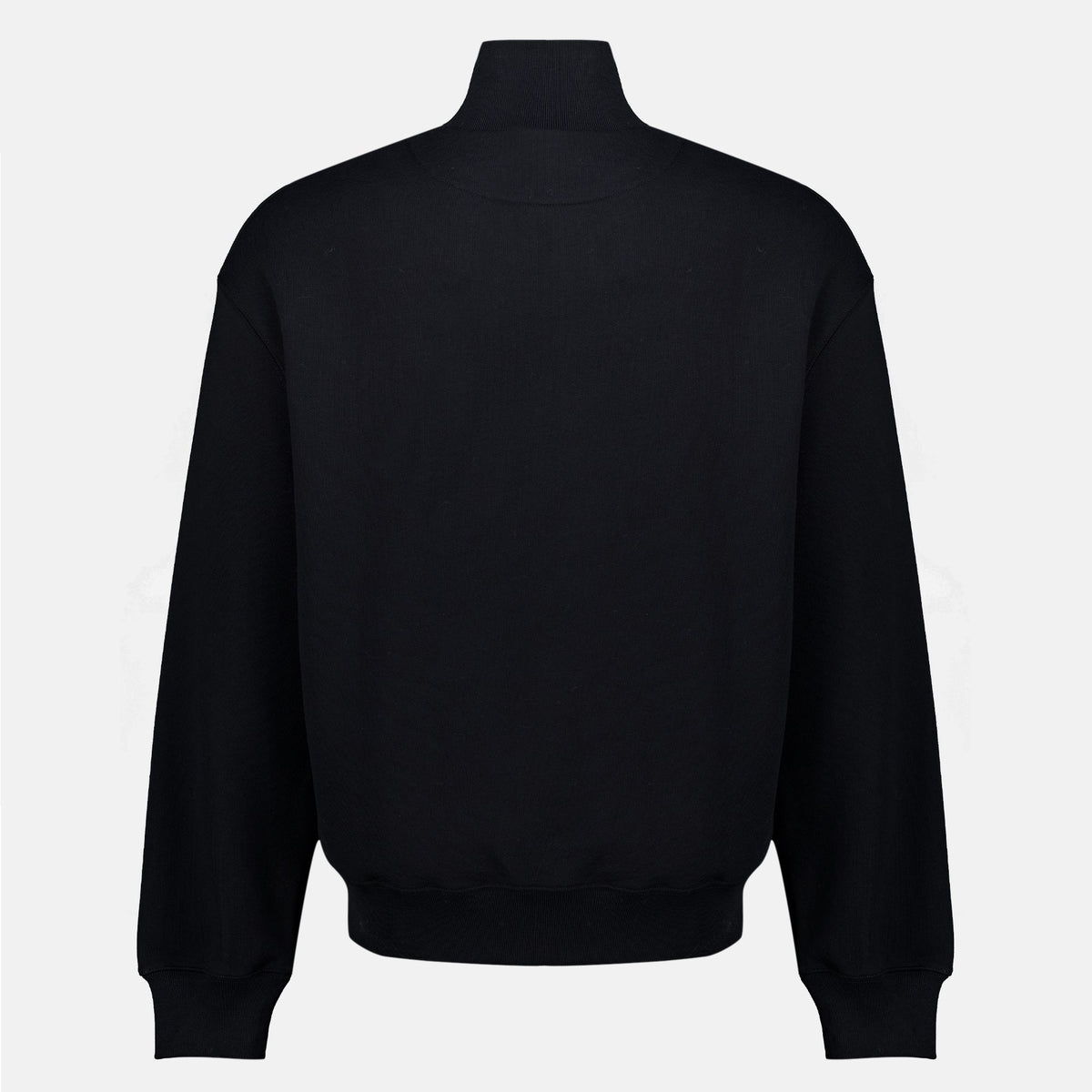 Felpa Nera con Zip - Maison Kitsuné