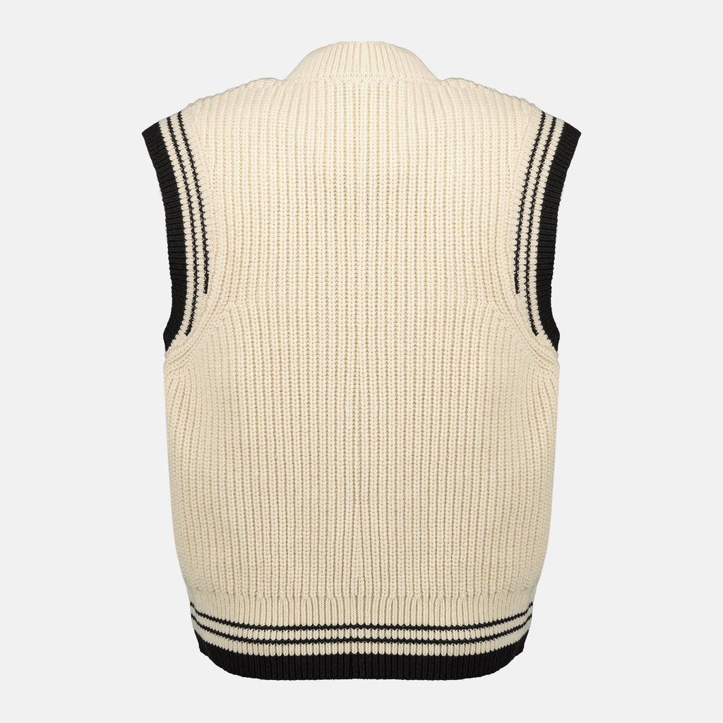 Image of de Coeur Beige Sleeveless Sweater by Ami PARIS for Unisex - Season Spring-Summer 2026 - Back View