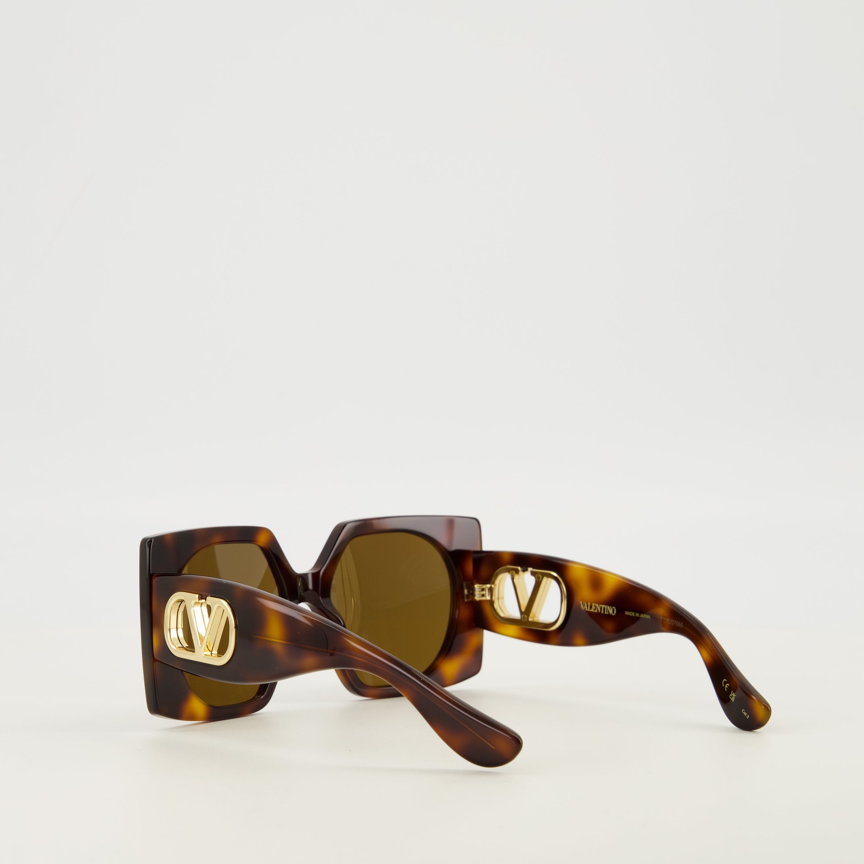 Brown Rectangular Vlogo Sunglasses