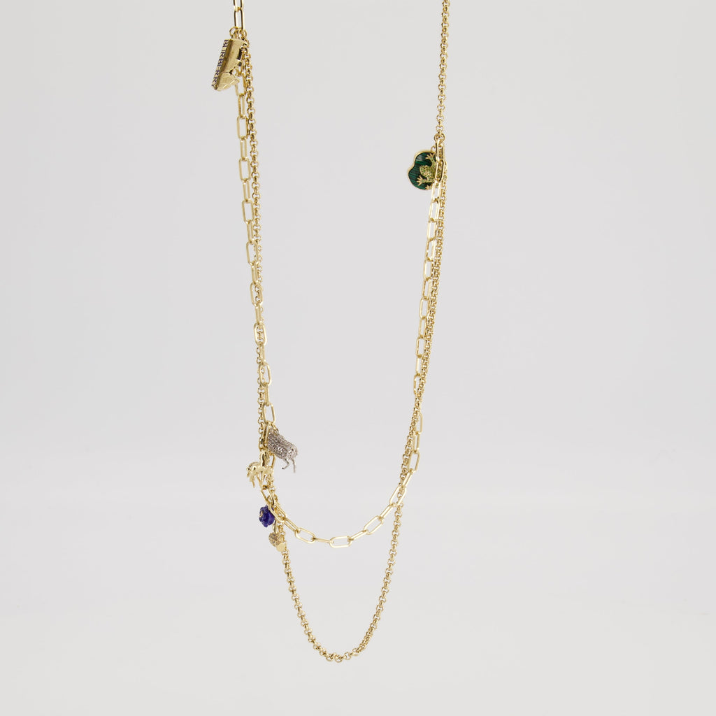 Burberry necklace, charm double ring, gold accessories, pendant necklace, Autumn-Winter 2025