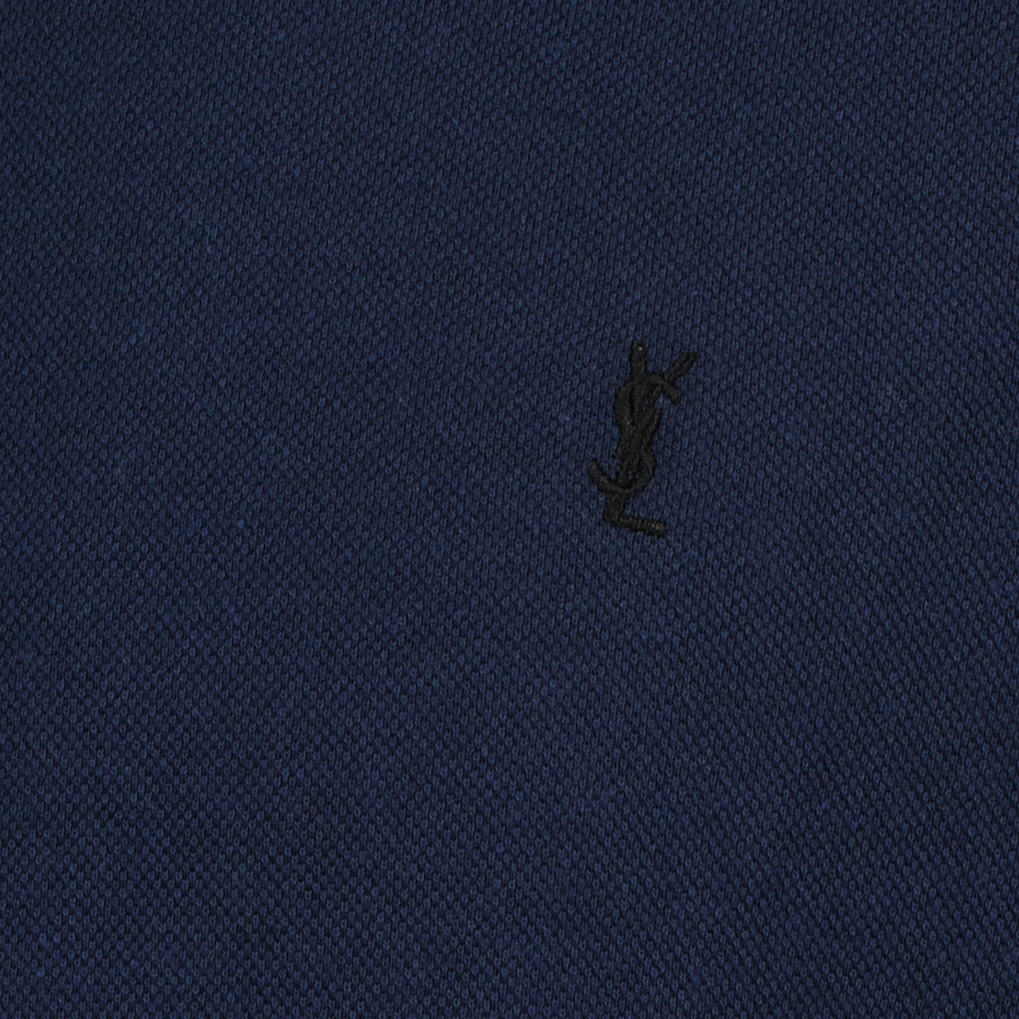 Image of t-shirt ysl bleu foncé by Saint Laurent for Men - Season Spring-Summer 2026 - Detail View 1