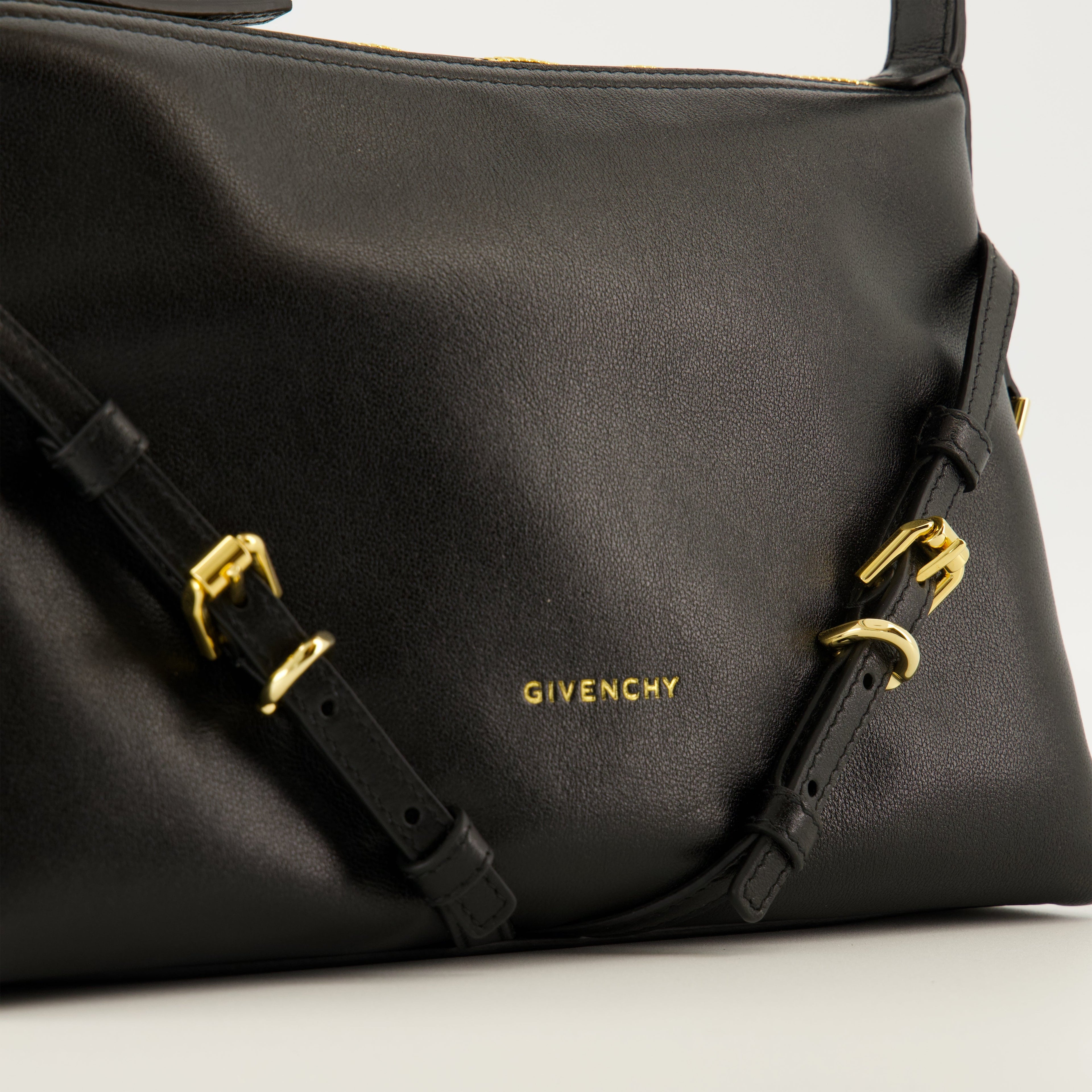 Givenchy Sac Voyou, mini leather handbag, elegant calf leather bag, adjustable strap bag, designer accessories