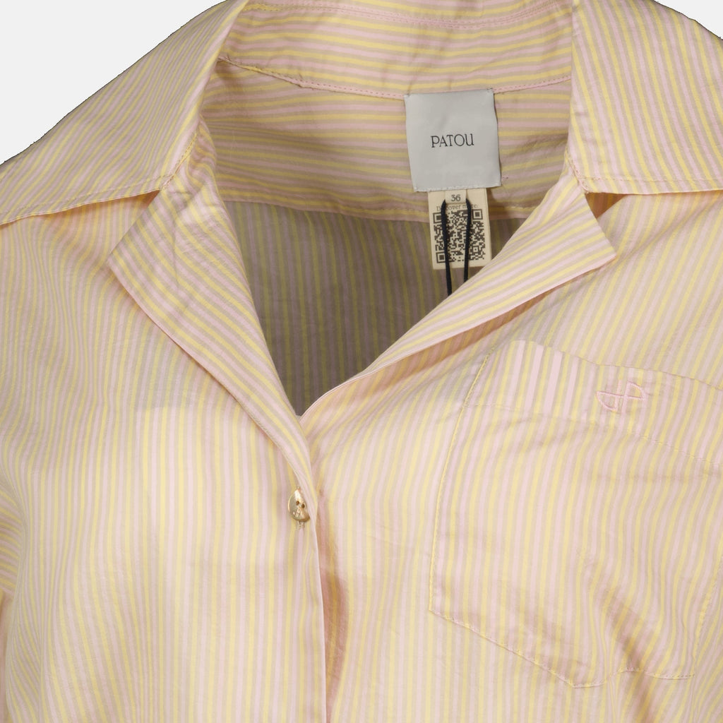 Camisa de Seda Bege Anudada
