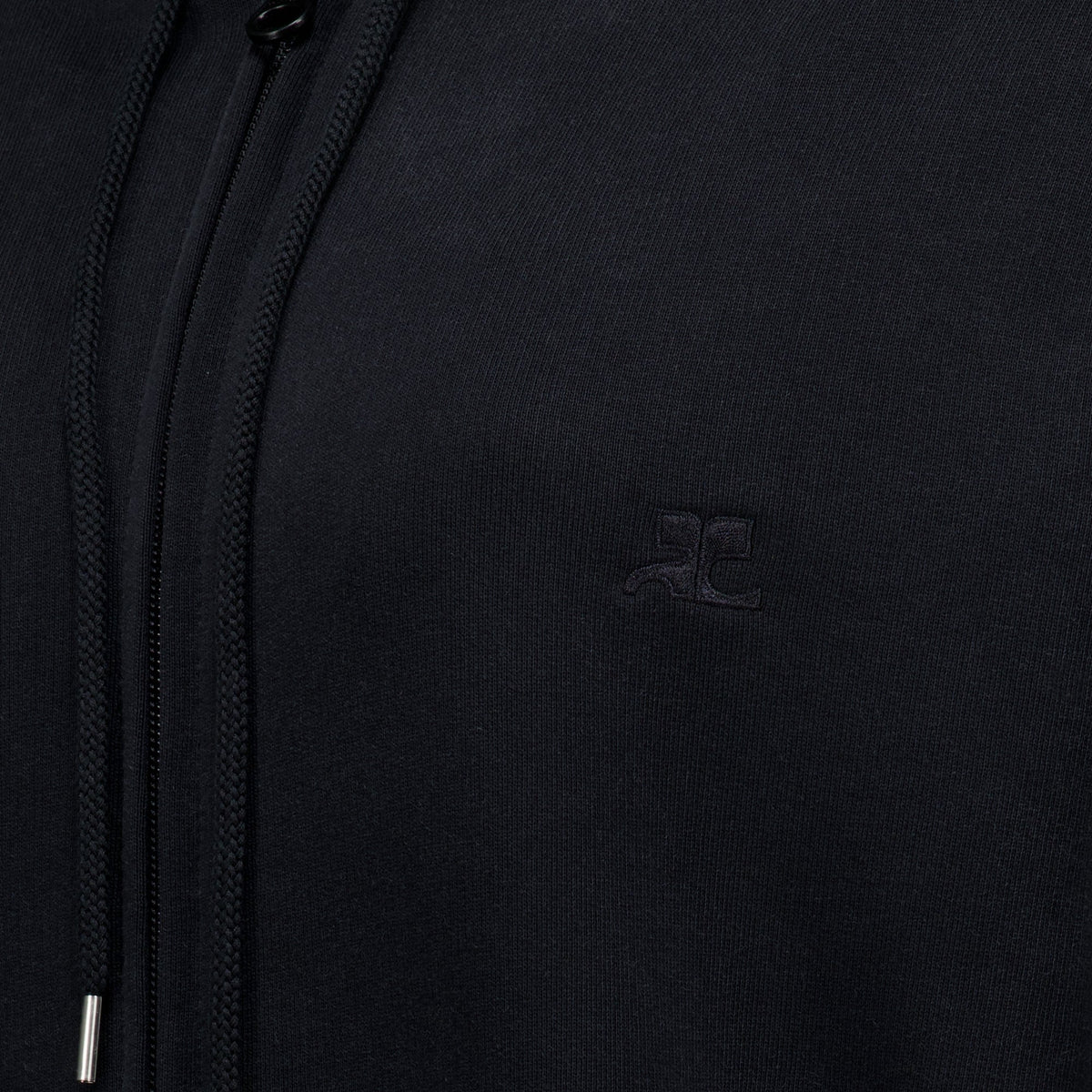 Sudadera con capucha y cremallera efecto stonewash