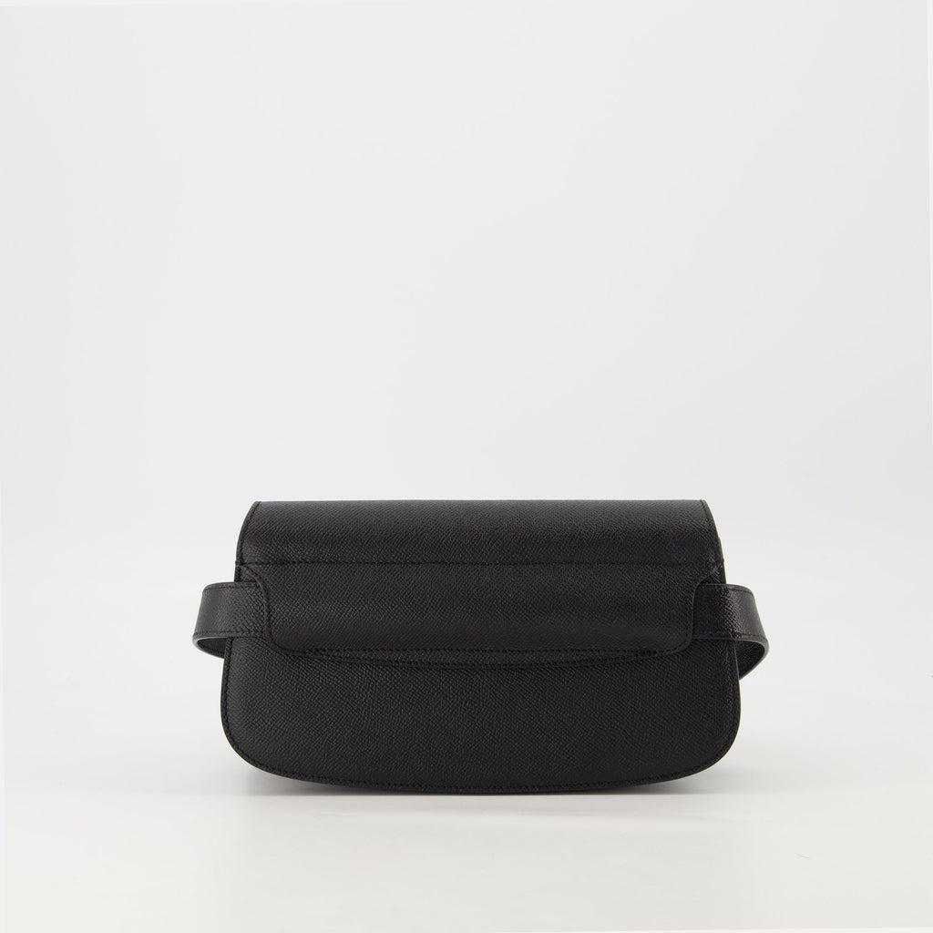 belt bag, grained leather, AMI Paris, adjustable strap, unisex accessory