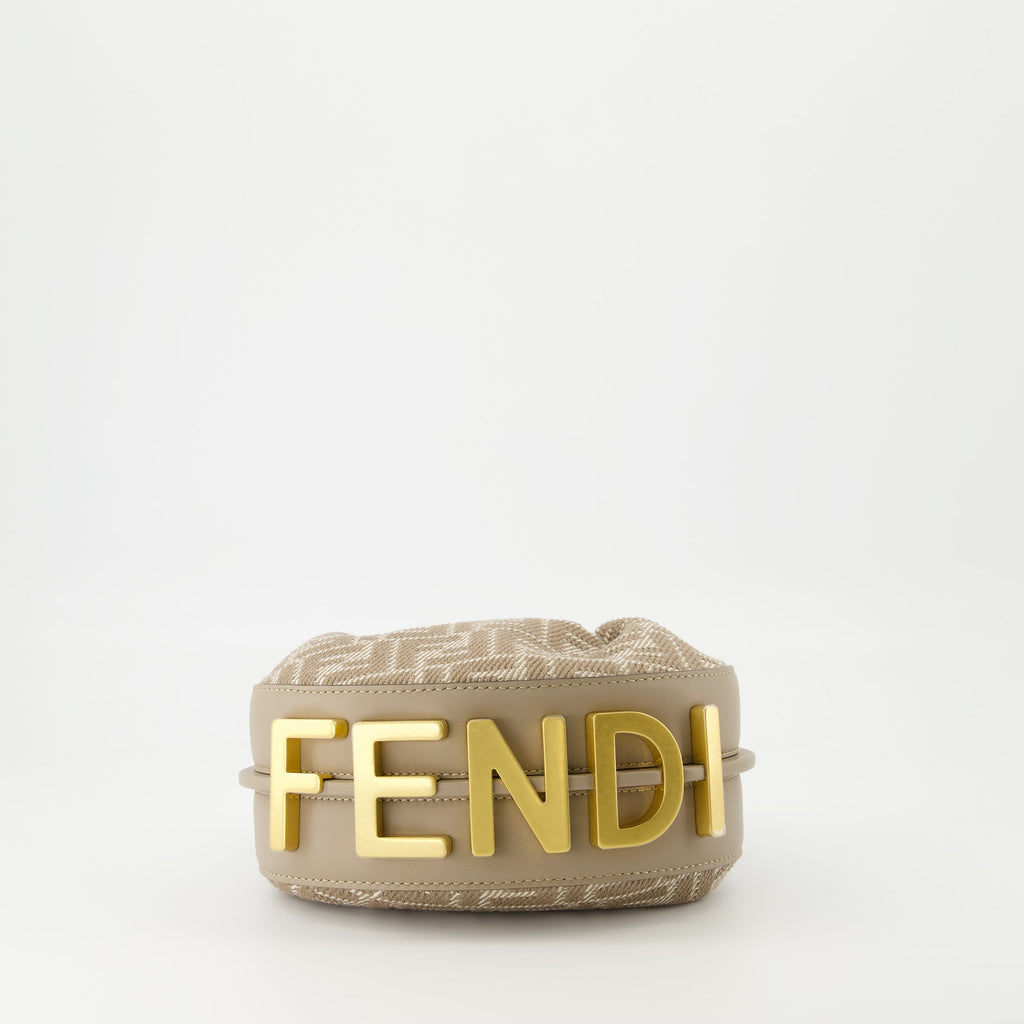 Fendigraphy mini bag, Fendi accessories, chic handbags, designer bags, brown denim bag