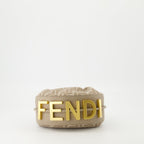 Fendigraphy mini bag, Fendi accessories, chic handbags, designer bags, brown denim bag