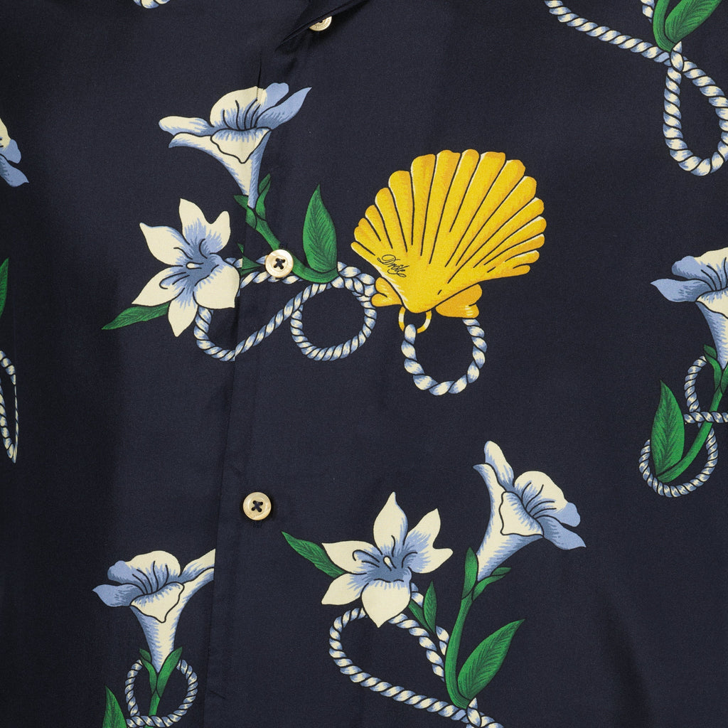 Camisa de Seda Shell Azul Marino - Drôle de Monsieur