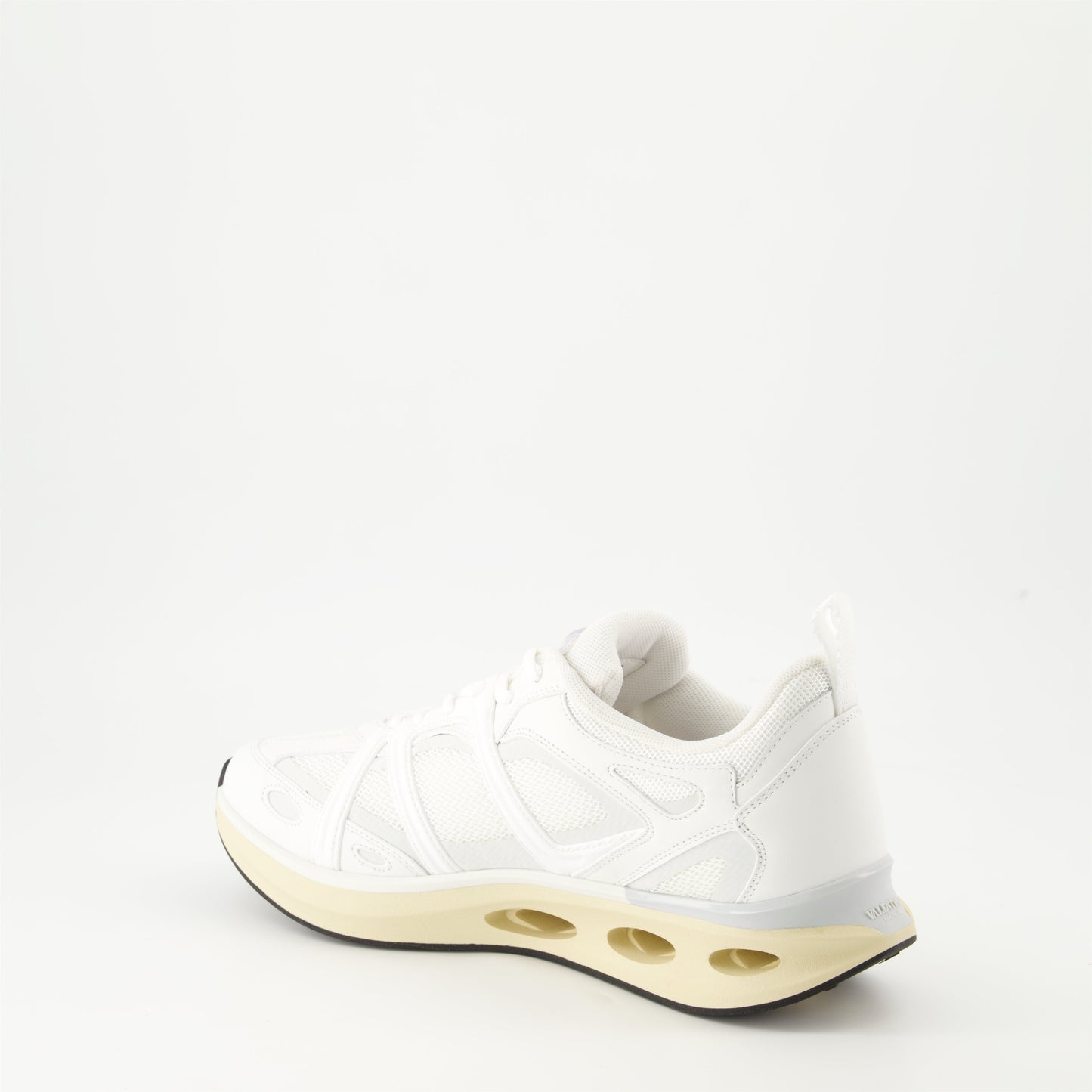 VLogo Easyjog, leather sneakers, mesh sneakers, white sneakers, Valentino Garavani shoes