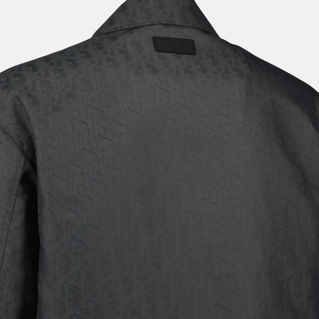 Dior jacket, grey jacket, Dior Oblique, men's outerwear, luxury fashion