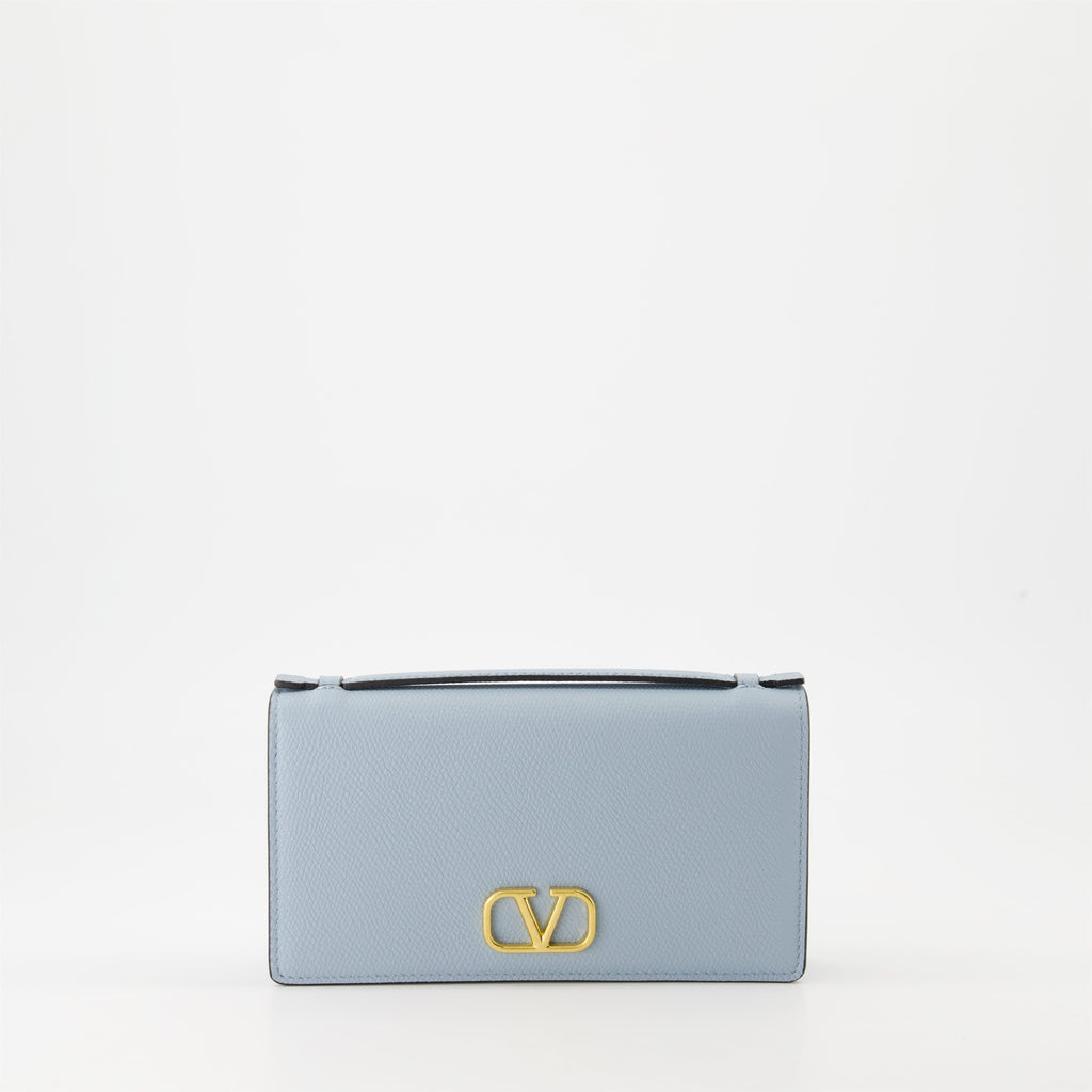 VLogo wallet, leather wallet, chain wallet, Valentino Garavani, luxury wallet