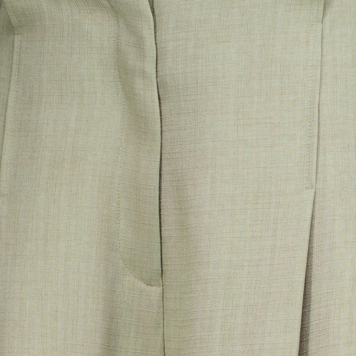 Kaki Wide Trousers with Pleats