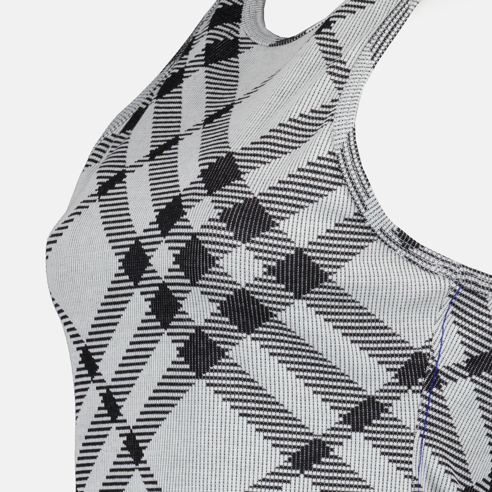 Gray Checkered Tank Top, Burberry Spring-Summer 2024, Luxury Women's Top, Vintage Checkered Tank, High-End Designer Wear