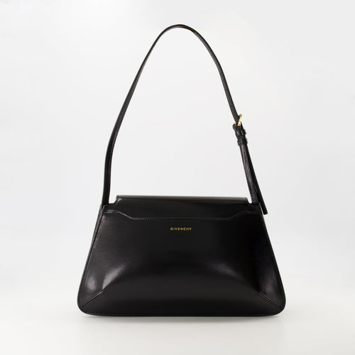 Image of 4G Liquid Black Leather Bag by Givenchy for Women - Season Spring-Summer 2025 - Back View