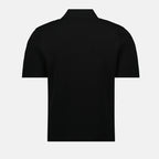 black polo shirt, ribbed knit polo, men's fashion, casual wear, Spring-Summer collection