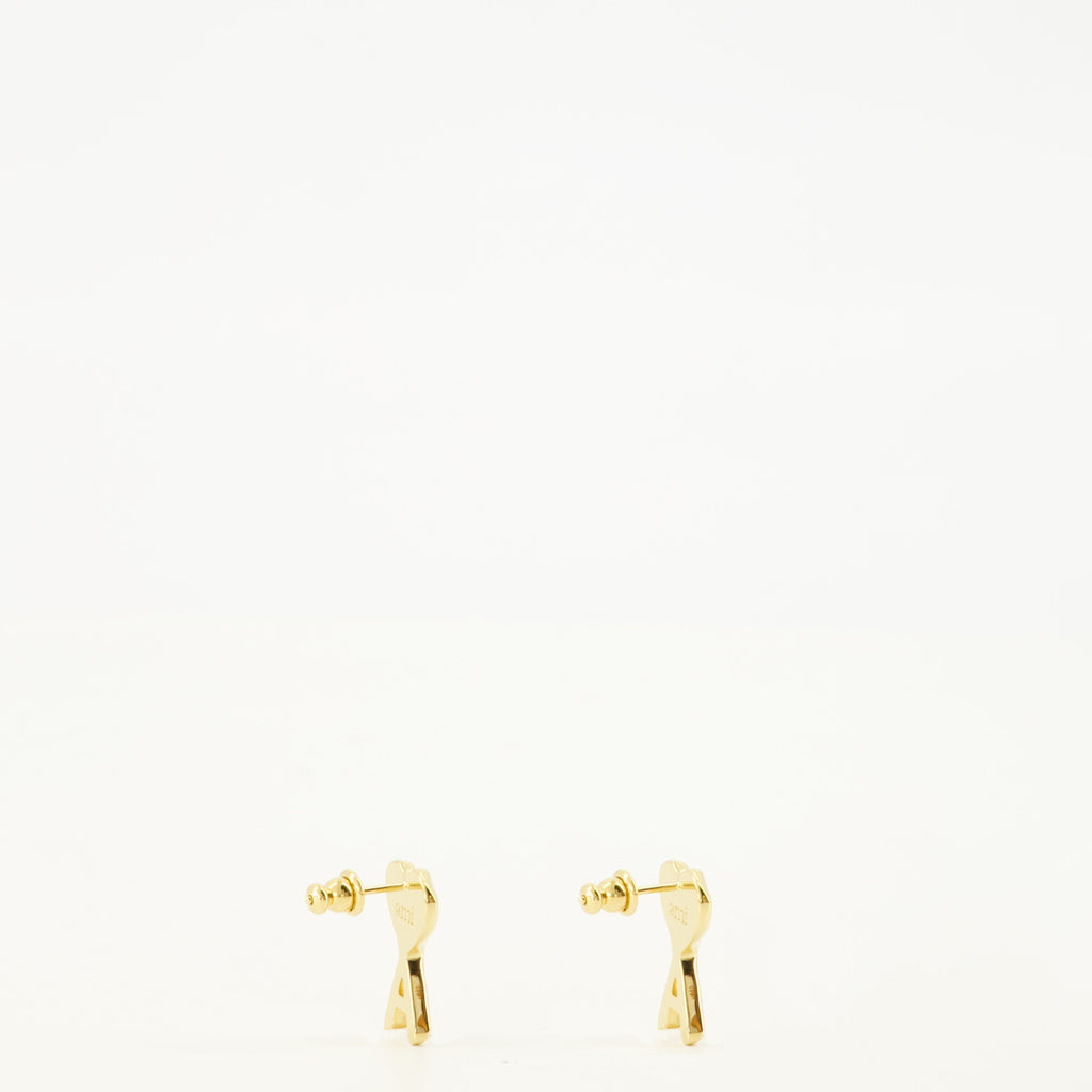 Pendientes Ami de Coeur de esmalte blanco