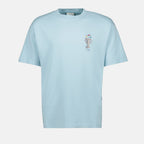 Imagen de camiseta azul claro de Drole De Monsieur para hombres - Temporada Primavera-Verano 2025 - Vista frontal