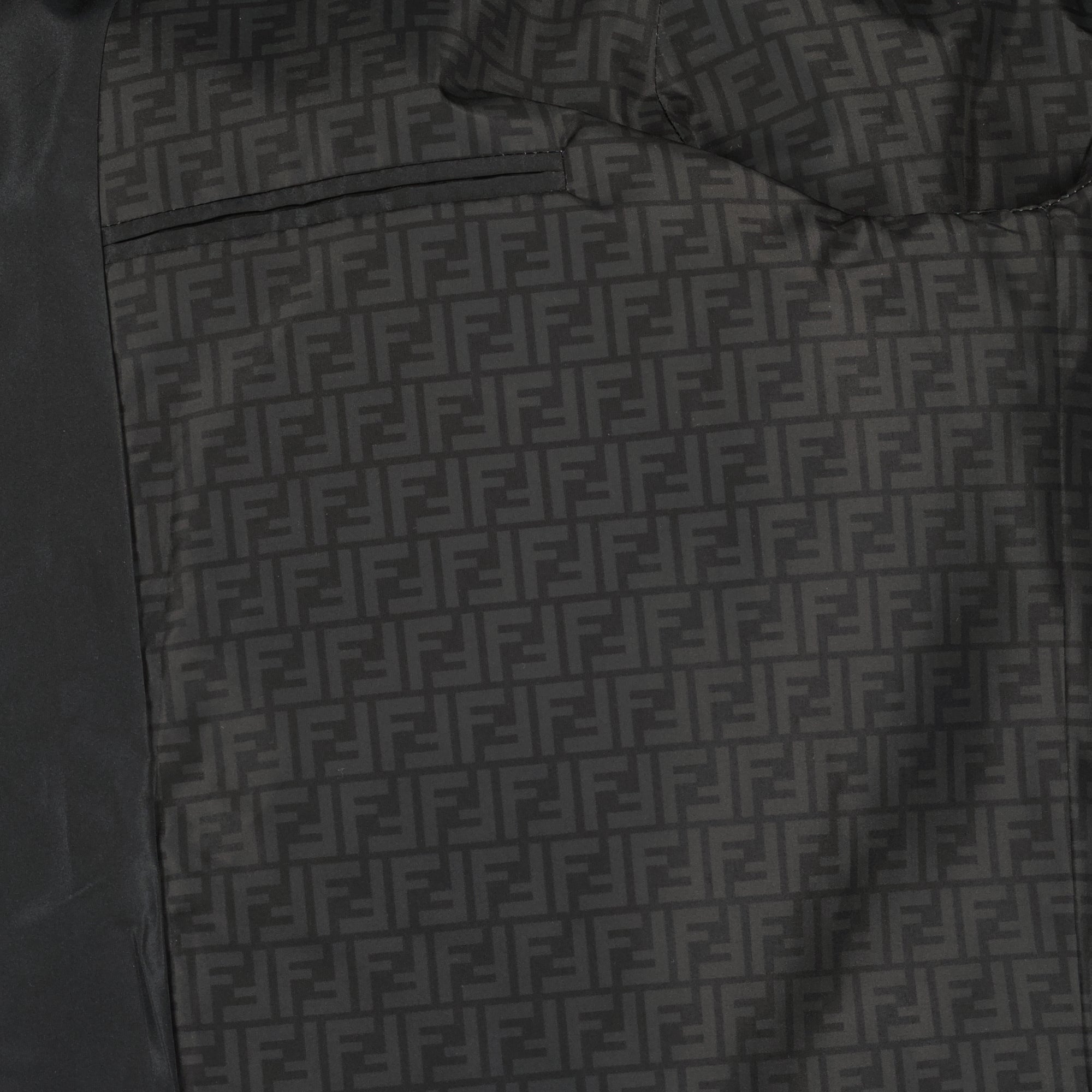 Image of Black Nylon Jacket by Fendi for Men - Season Spring-Summer 2026 - Detail View 2