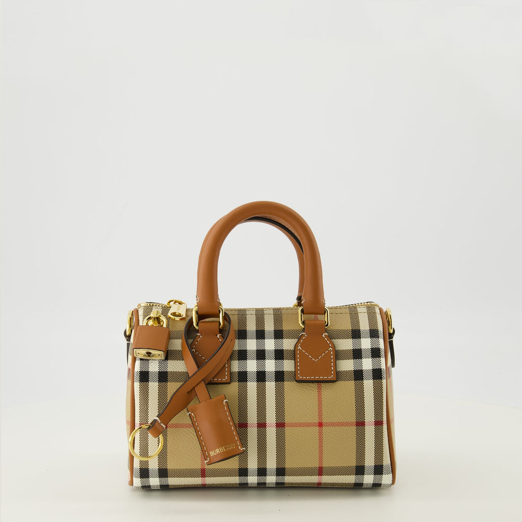 Imagen del Mini Bowling Check Bag de Burberry para mujeres - Temporada Primavera-Verano 2026 - Vista frontal