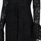 lace dress, Rabanne collection, black long dress, elegant outfit, autumn-winter fashion
