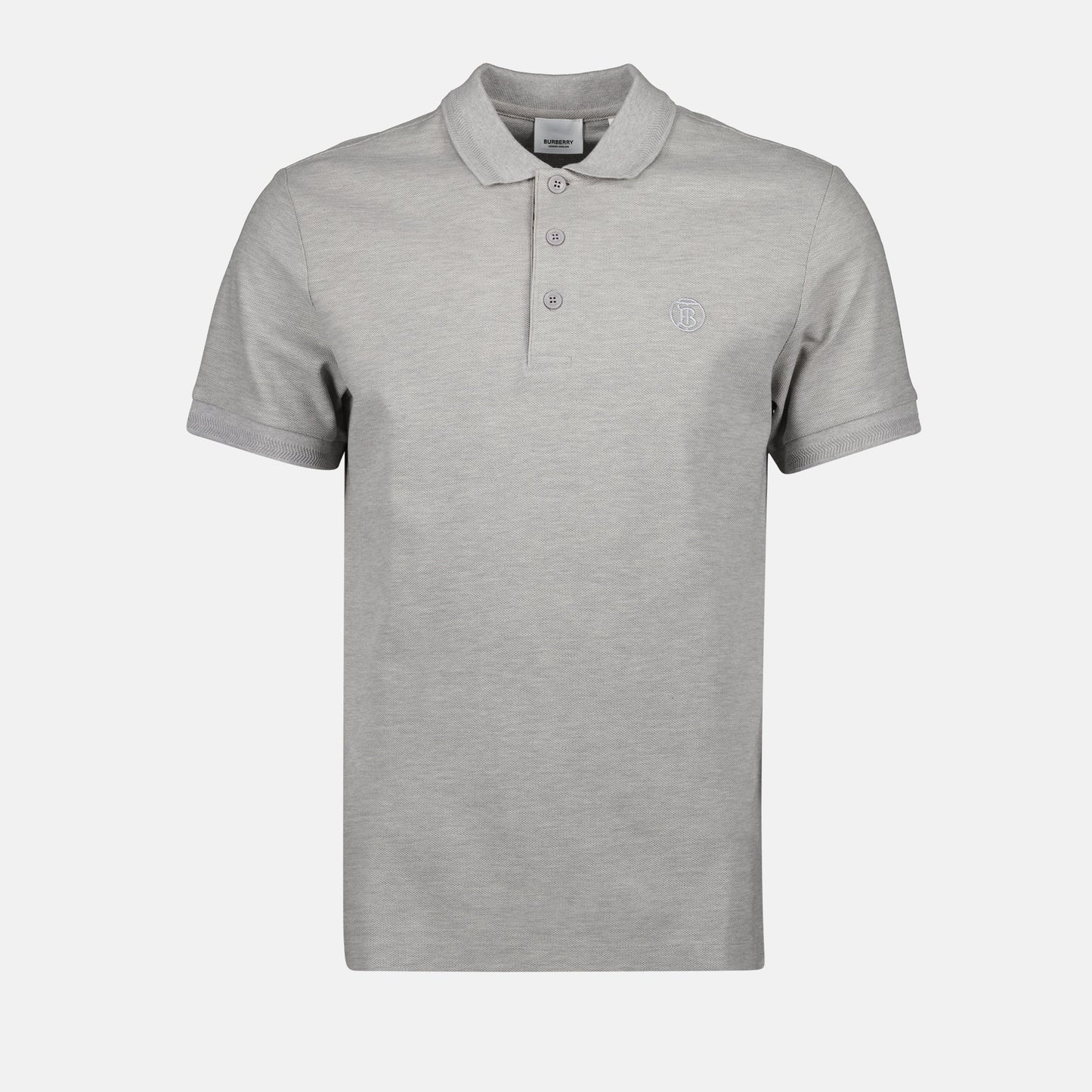 Grey Polo, Embroidered Logo, Classic Style, Pique Cotton, Spring-Summer Collection