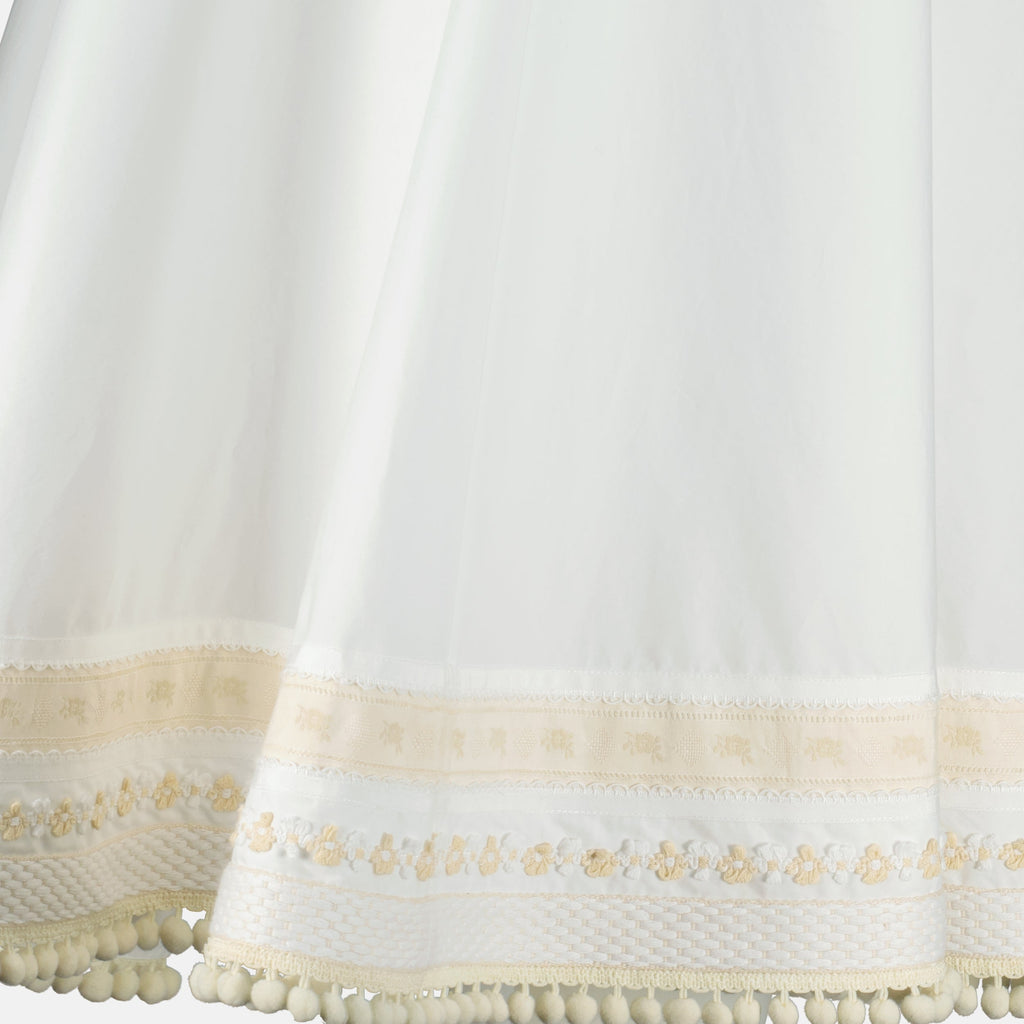 poplin skirt, embroidered skirt, classic long skirt, Moschino skirt, Spring-Summer 2025