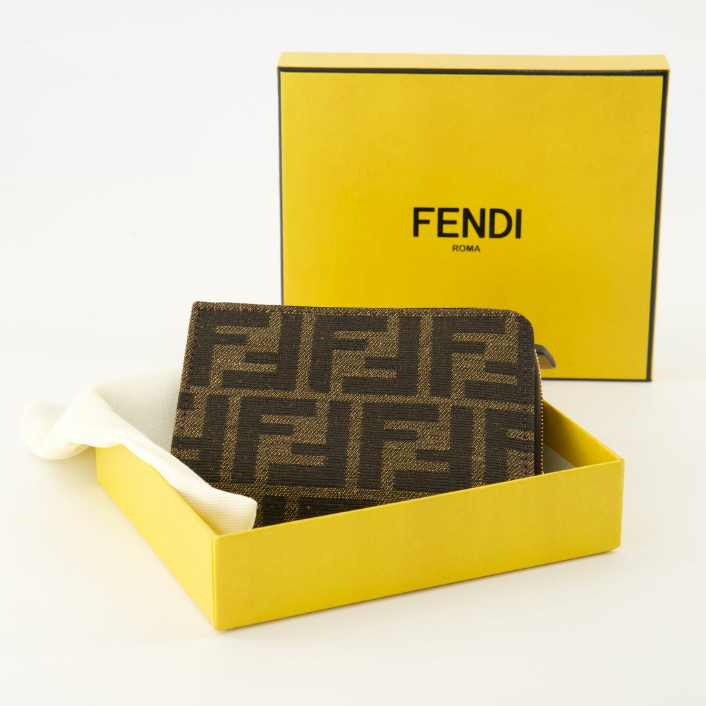 Fendi wallet, Slim Baguette Wallet, monogram wallet, designer accessories, zip-around wallet