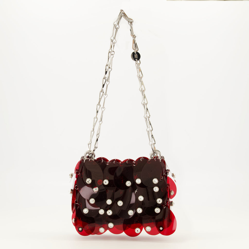 Borsa Sparkle Rossa con Strass