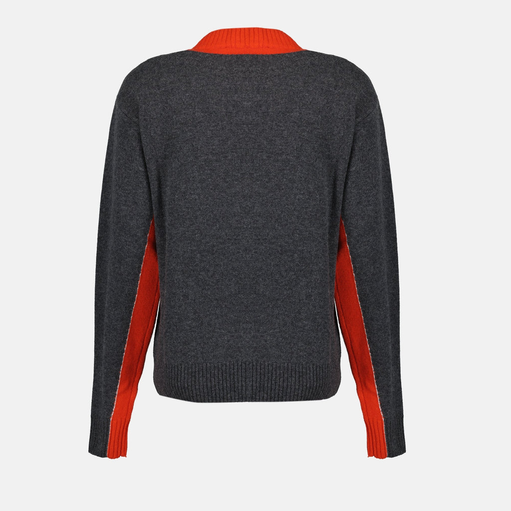 bi-color pullover, Rabanne knitwear, wool cashmere blend, Autumn-Winter 2025, elegant pullover