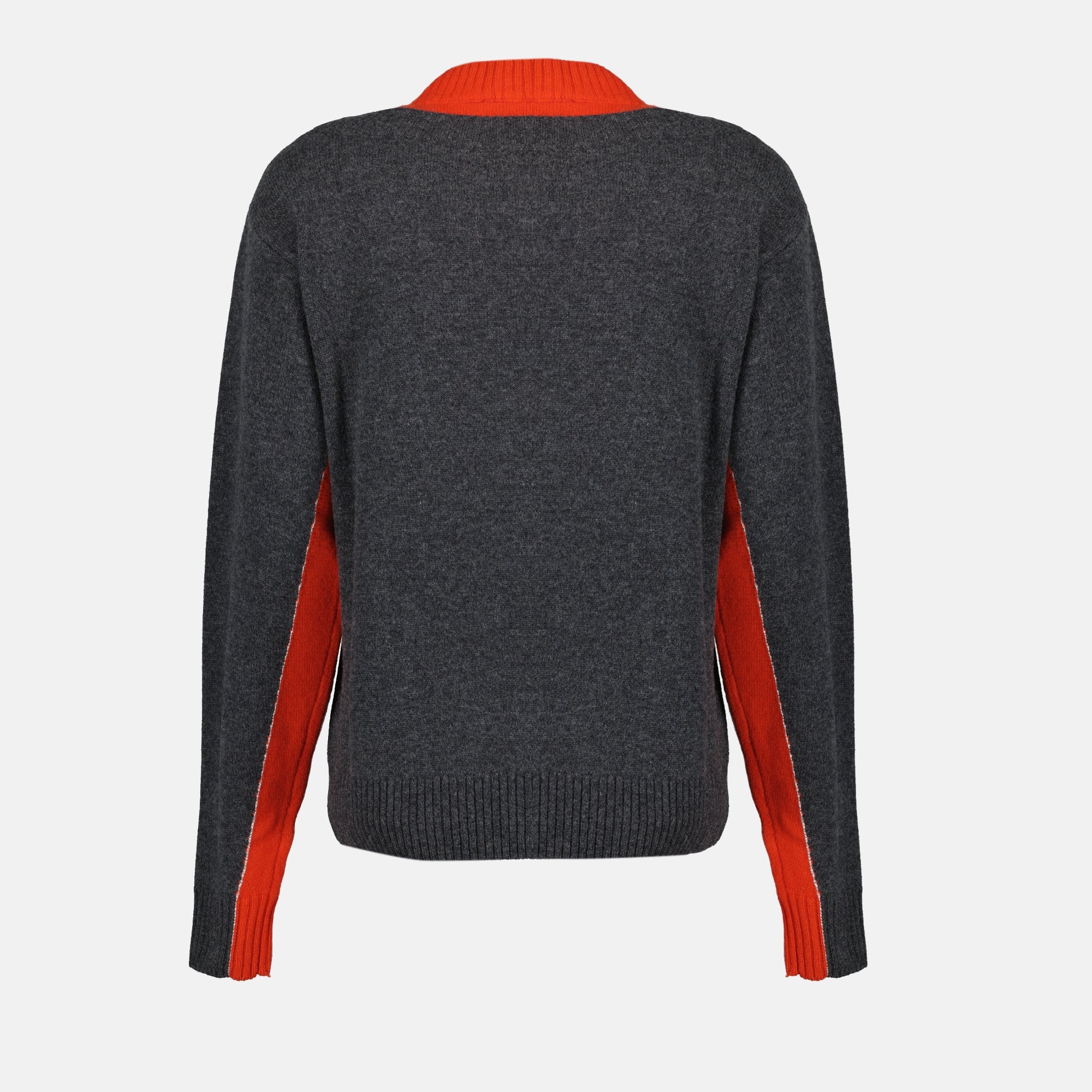 bi-color pullover, Rabanne knitwear, wool cashmere blend, Autumn-Winter 2025, elegant pullover