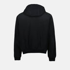 プラダの男性用ブラックフードジャケットの画像 - 2025年春夏シーズン - 詳細ビュー2