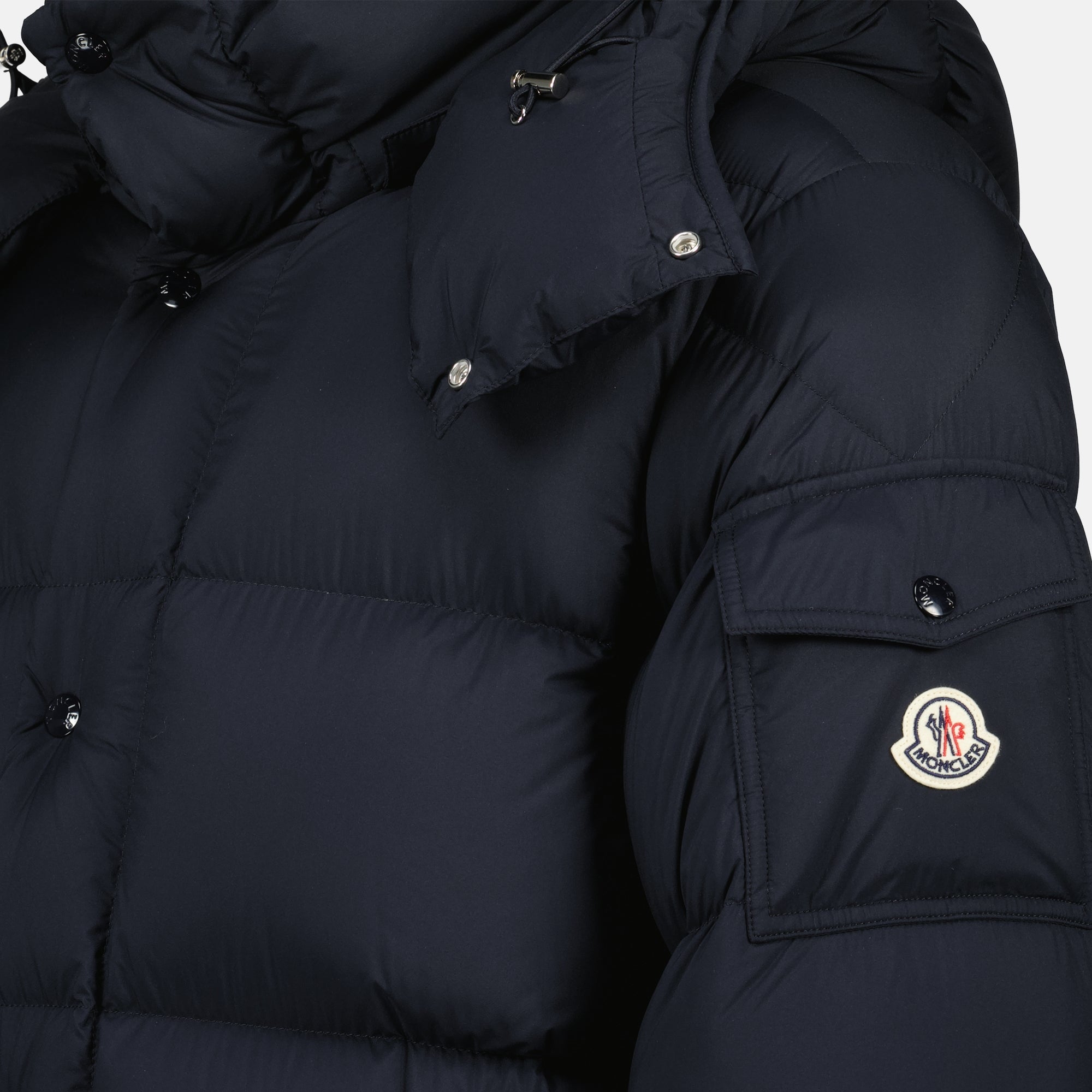 Hanoverian Down Jacket, Moncler jacket, men's down jacket, navy nylon jacket, Fall-Winter outerwear