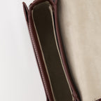 Ami Paris, Top Handle bag, burgundy leather bag, unisex accessories, luxury handbags