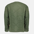 Image of Kaki Quilted Jacket by Japan Rag for Men - Season Autumn-Winter 2025 - Back View