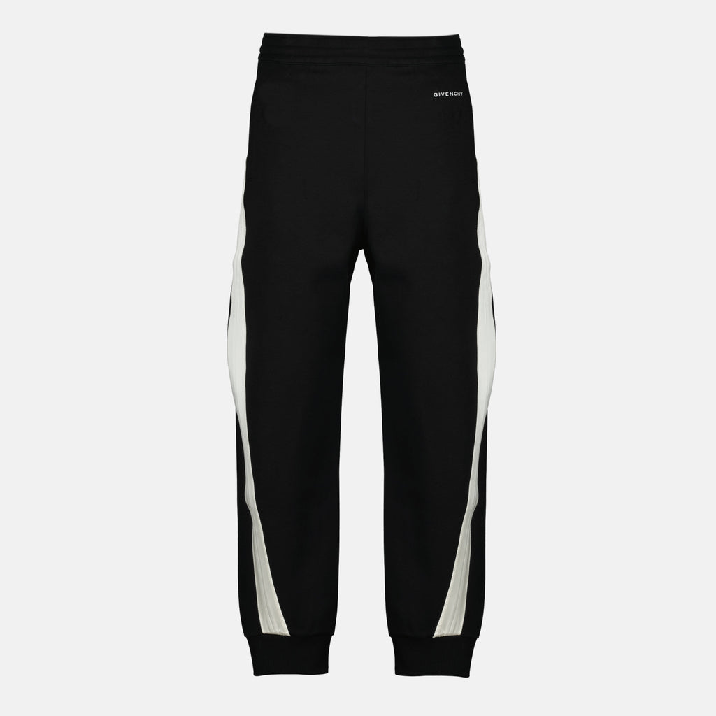 Givenchy jogging pants, black joggers, straight cut trousers, embroidered logo pants, comfortable casual wear