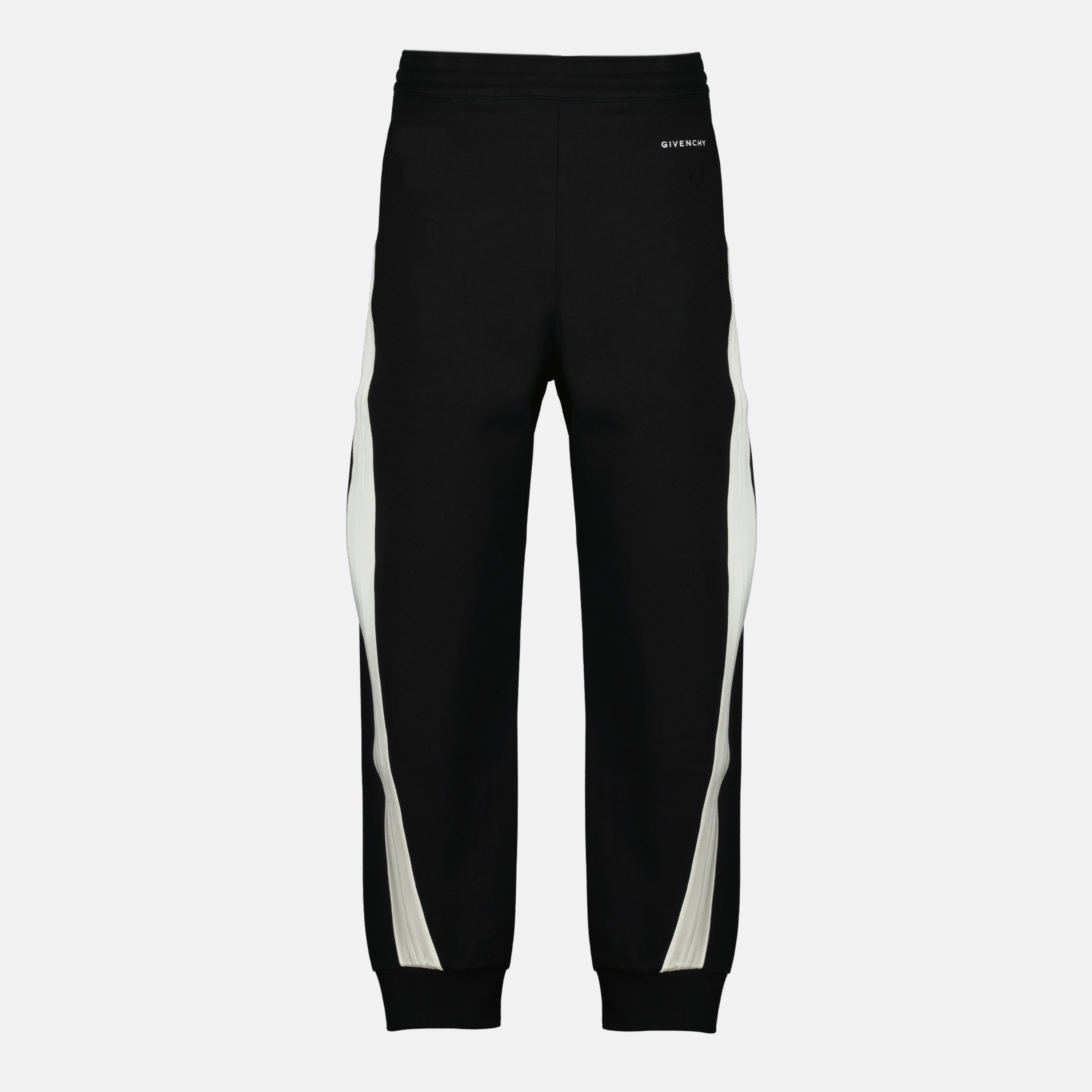 Givenchy jogging pants, black joggers, straight cut trousers, embroidered logo pants, comfortable casual wear