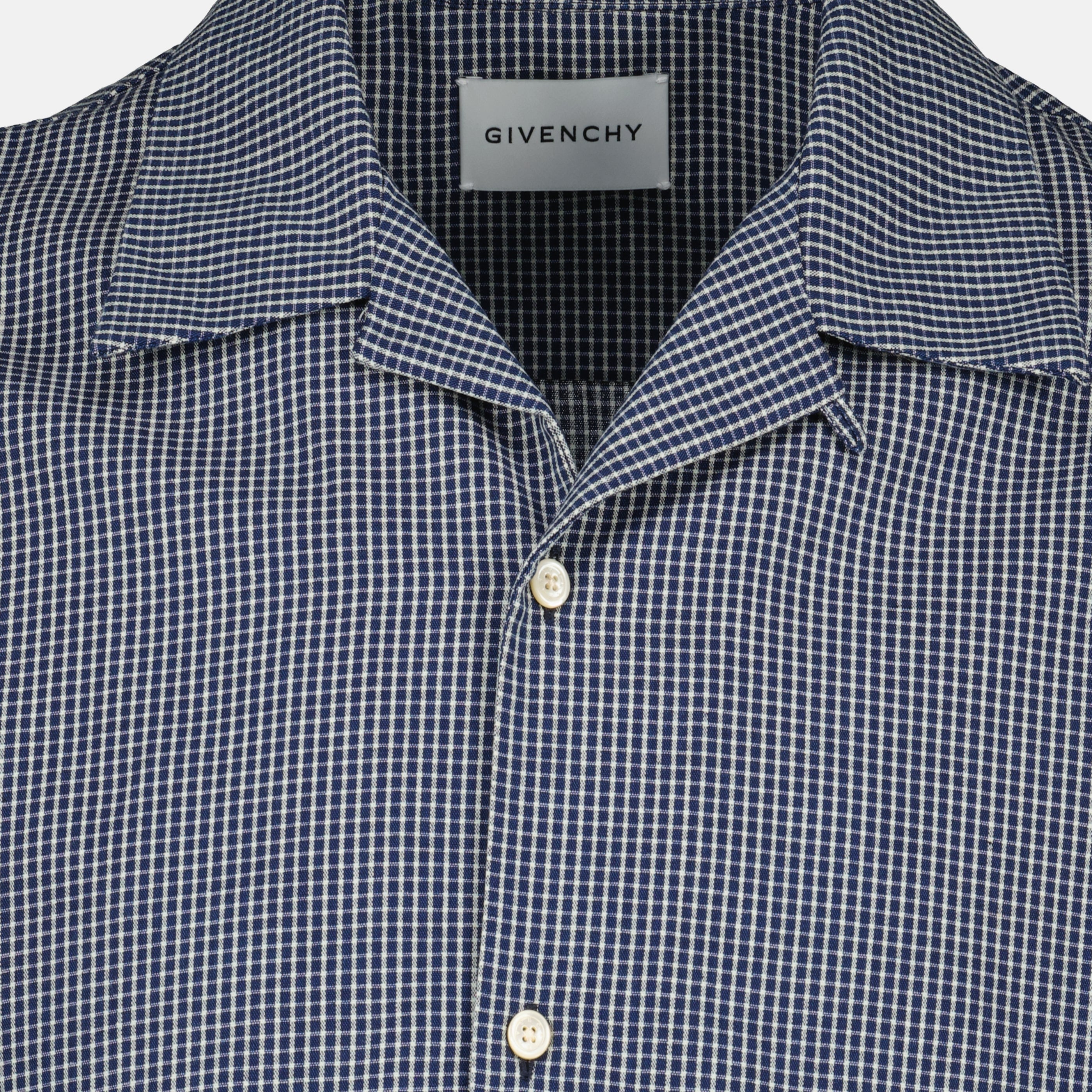 Checkered Cotton Shirt Blue