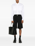 Alexander McQueen, men's luxury shirt, white military pocket shirt, high-end fashion, designer men's clothing