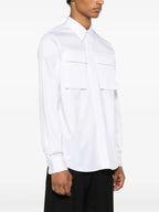 Alexander McQueen, men's luxury shirt, white military pocket shirt, high-end fashion, designer men's clothing