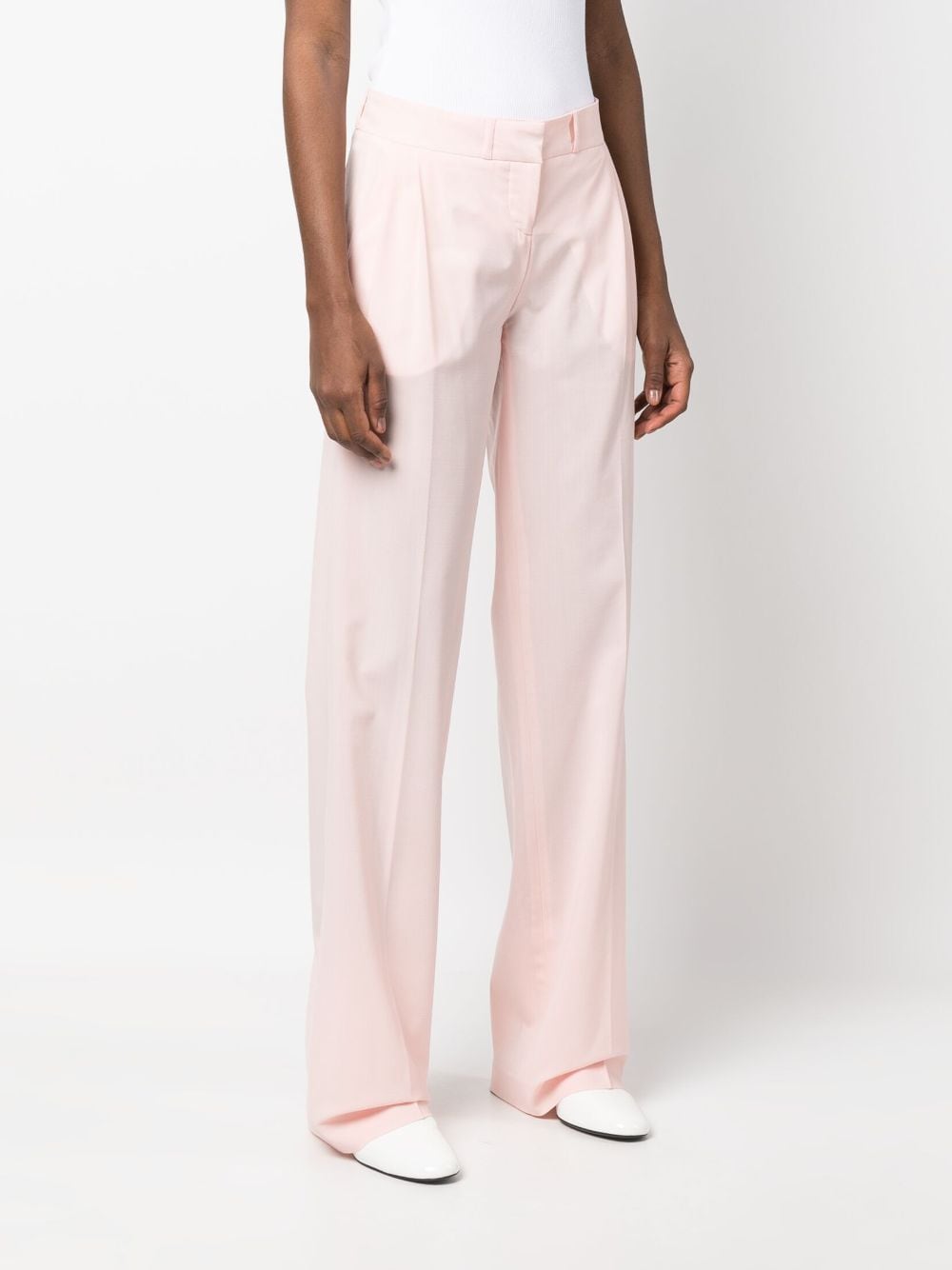 Coperni, Pleated Rose Trousers, Women's Luxury Fashion, High-End Trousers, Elegant Women's Pants