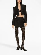 black wool mini skirt, Dolce & Gabbana skirt, luxury wool skirt, high-end fashion, designer mini skirt