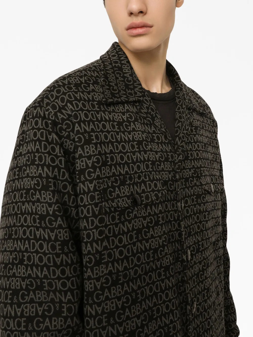 회색 모노그램 셔츠